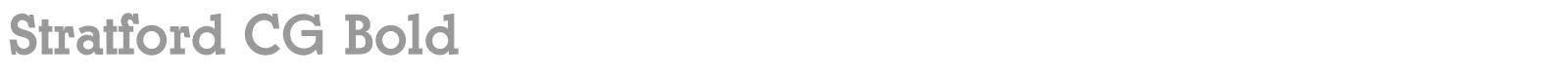 Stratford CG Bold font preview